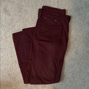Burgundy Levi 511 36x32